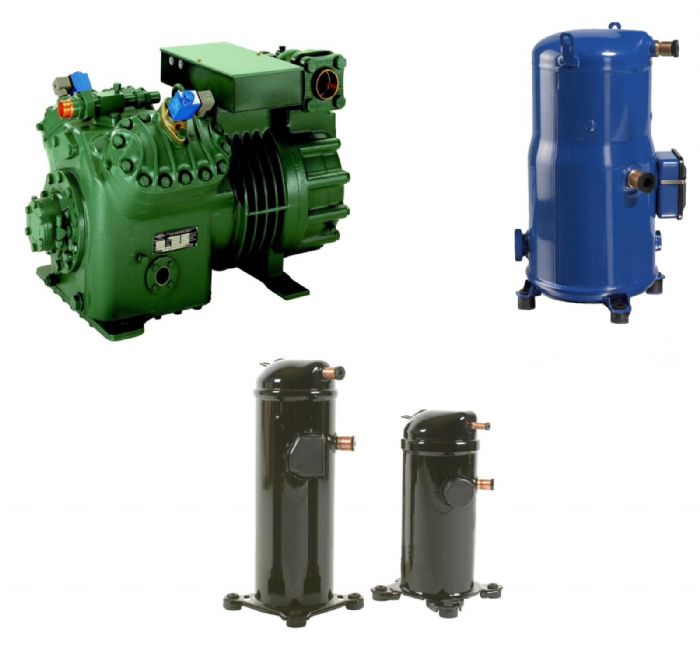 Compresores de refrigeración y aire acondicionado. hermeticos y semihermeticos